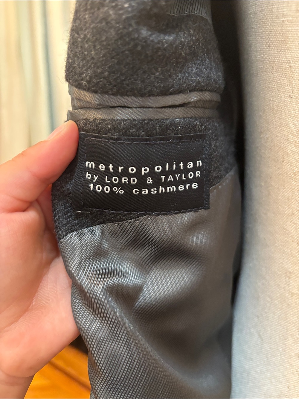 Lord & Taylor Metropolitan 100% Cashmere Jacket in Charcoal Gray